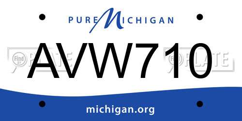 AVW710 Michigan License Plate