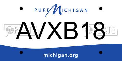 AVXB18 Michigan License Plate
