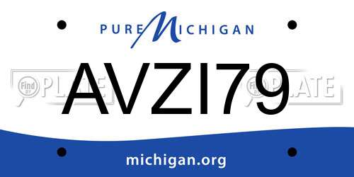 AVZI79 Michigan License Plate