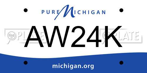 AW24K Michigan License Plate