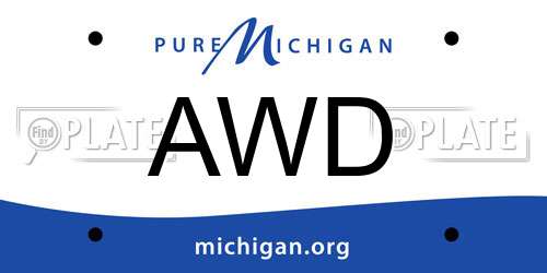 AWD Michigan License Plate