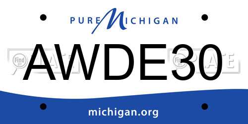 AWDE30 Michigan License Plate