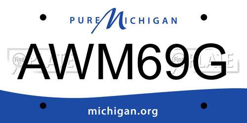 AWM69G Michigan License Plate