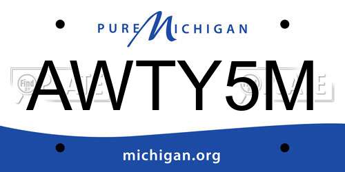 AWTY5M Michigan License Plate