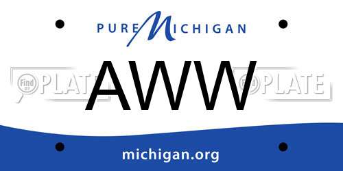 AWW Michigan License Plate