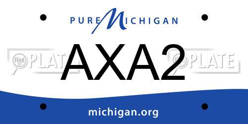 AXA2 Michigan License Plate
