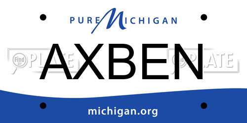 AXBEN Michigan License Plate