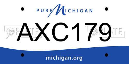AXC179 Michigan License Plate