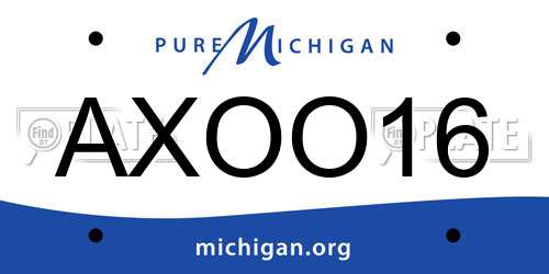 AXOO16 Michigan License Plate