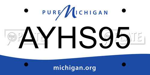 AYHS95 Michigan License Plate