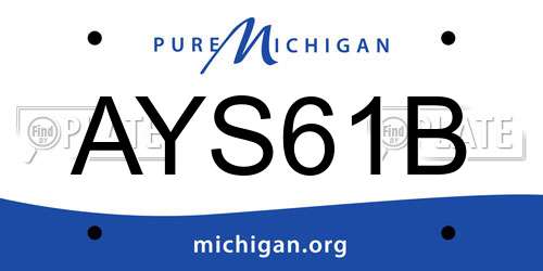 AYS61B Michigan License Plate