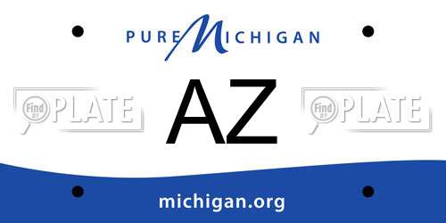 AZ Michigan License Plate