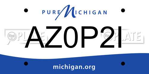 AZ0P2I Michigan License Plate