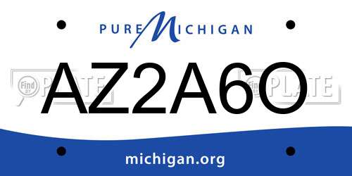 AZ2A6O Michigan License Plate