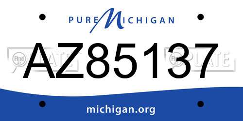 AZ85137 Michigan License Plate
