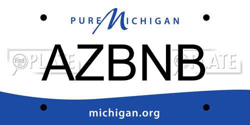 AZBNB Michigan License Plate