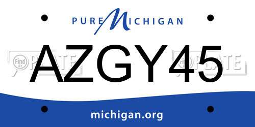AZGY45 Michigan License Plate