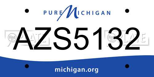 AZS5132 Michigan License Plate