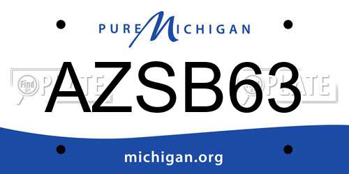 AZSB63 Michigan License Plate