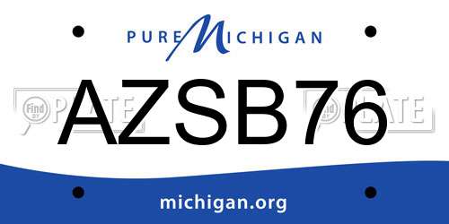 AZSB76 Michigan License Plate
