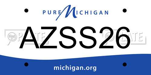 AZSS26 Michigan License Plate