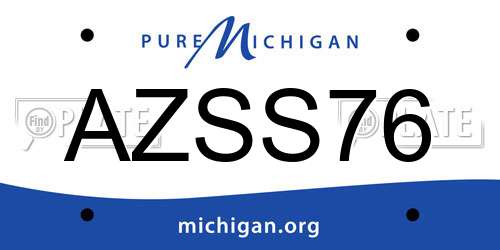 AZSS76 Michigan License Plate