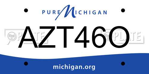 AZT46O Michigan License Plate