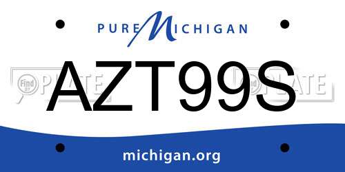 AZT99S Michigan License Plate