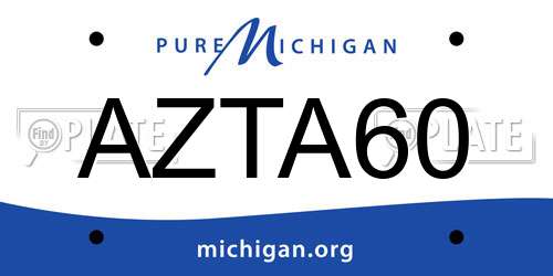AZTA60 Michigan License Plate