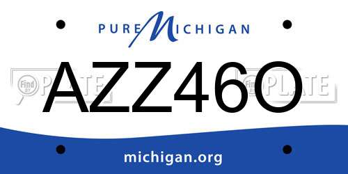 AZZ46O Michigan License Plate