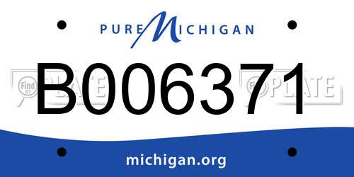 B006371 Michigan License Plate