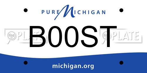 B00ST Michigan License Plate