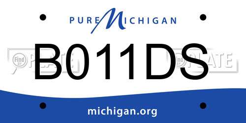 B011DS Michigan License Plate