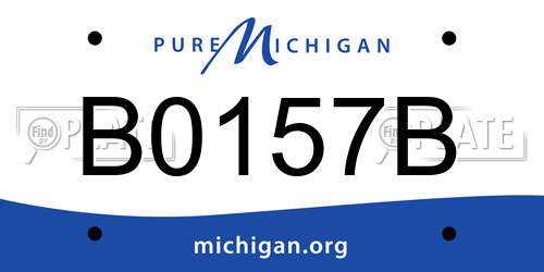 B0157B Michigan License Plate
