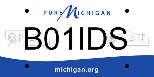 B01IDS Michigan License Plate