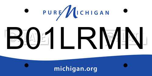B01LRMN Michigan License Plate