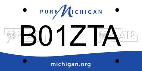 B01ZTA Michigan License Plate