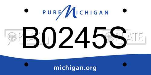 B0245S Michigan License Plate