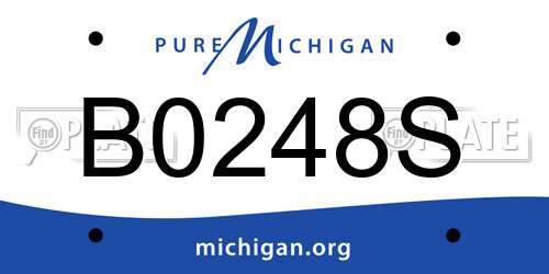 B0248S Michigan License Plate