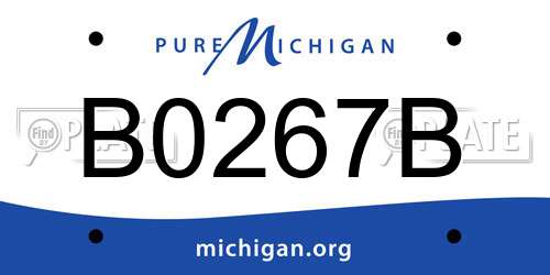 B0267B Michigan License Plate