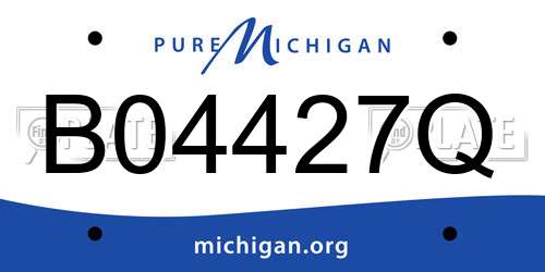 B04427Q Michigan License Plate