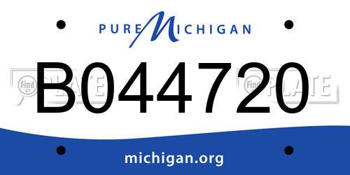 B044720 Michigan License Plate