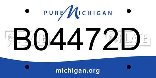 B04472D Michigan License Plate