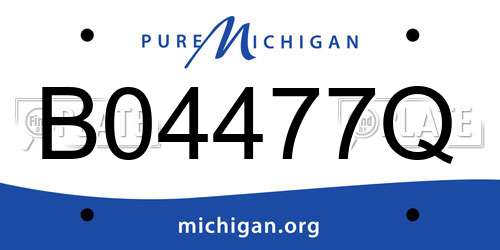 B04477Q Michigan License Plate