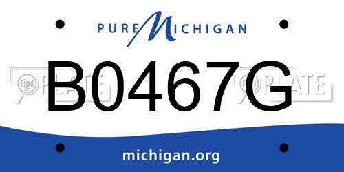 B0467G Michigan License Plate