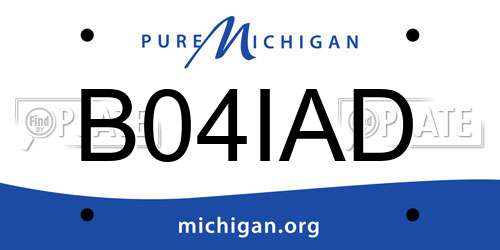 B04IAD Michigan License Plate