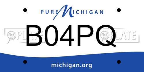 B04PQ Michigan License Plate