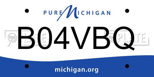 B04VBQ Michigan License Plate