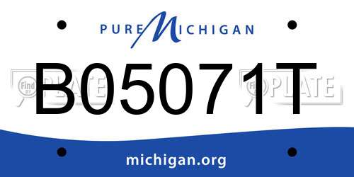 B05071T Michigan License Plate