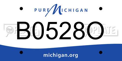B0528O Michigan License Plate